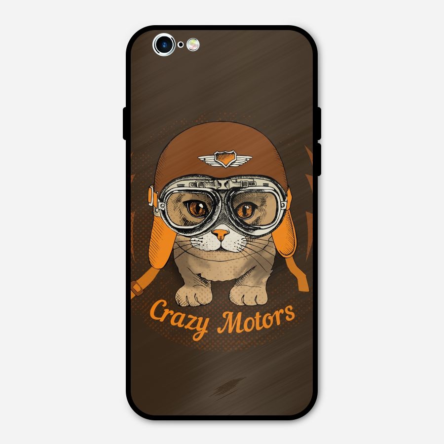 Crazy cat Metal Back Case for iPhone 6 6s