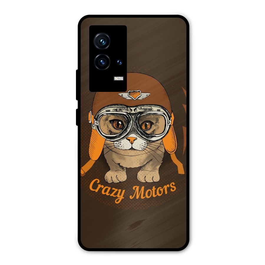 Crazy cat Metal Back Case for iQOO 9 5G