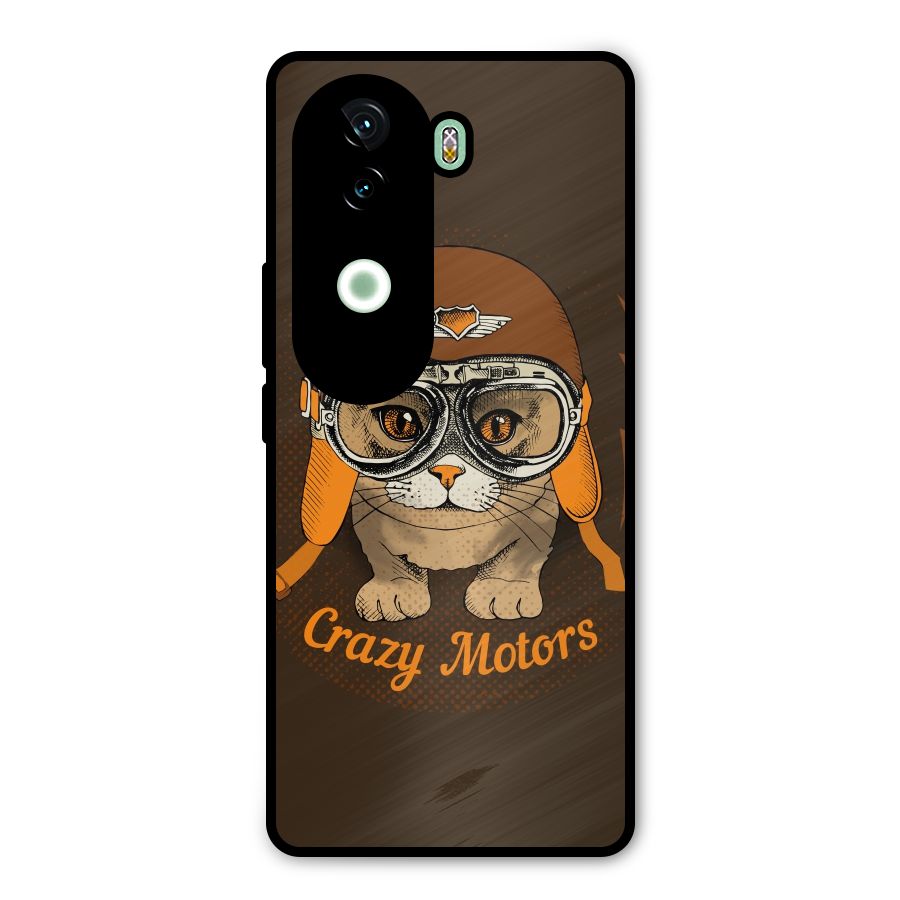 Crazy cat Metal Back Case for iQOO Z9s