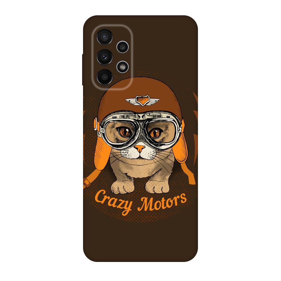 Crazy cat Original Polycarbonate Back Case for Galaxy A23