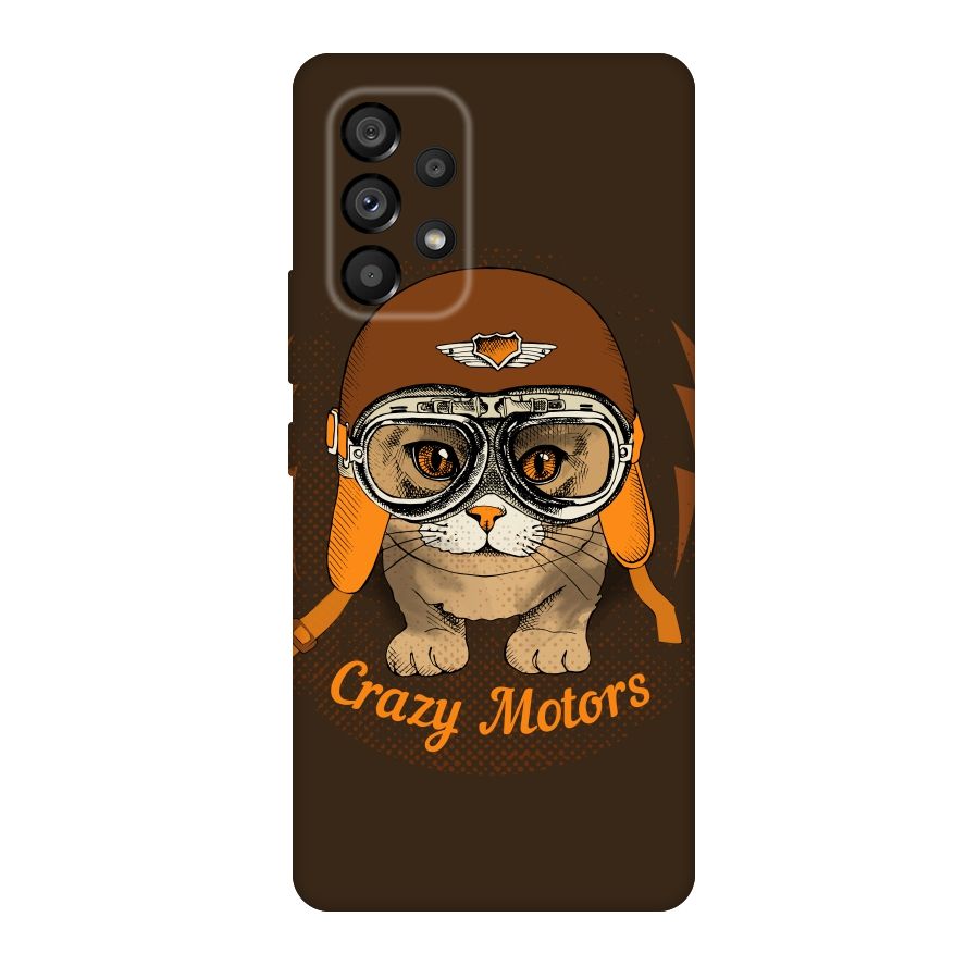 Crazy cat Original Polycarbonate Back Case for Galaxy A53 5G