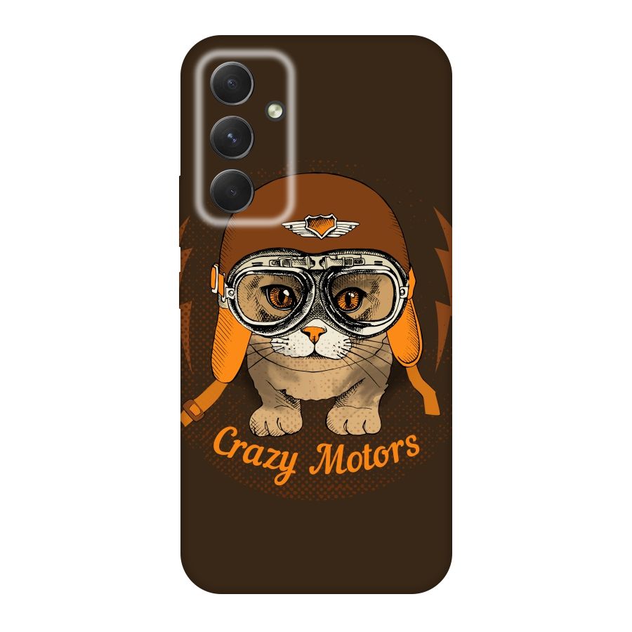 Crazy cat Original Polycarbonate Back Case for Galaxy A54