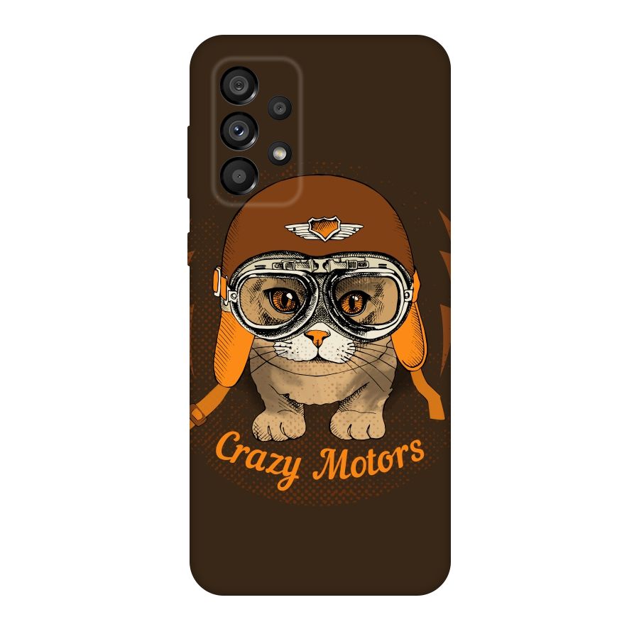 Crazy cat Original Polycarbonate Back Case for Galaxy A73 5G