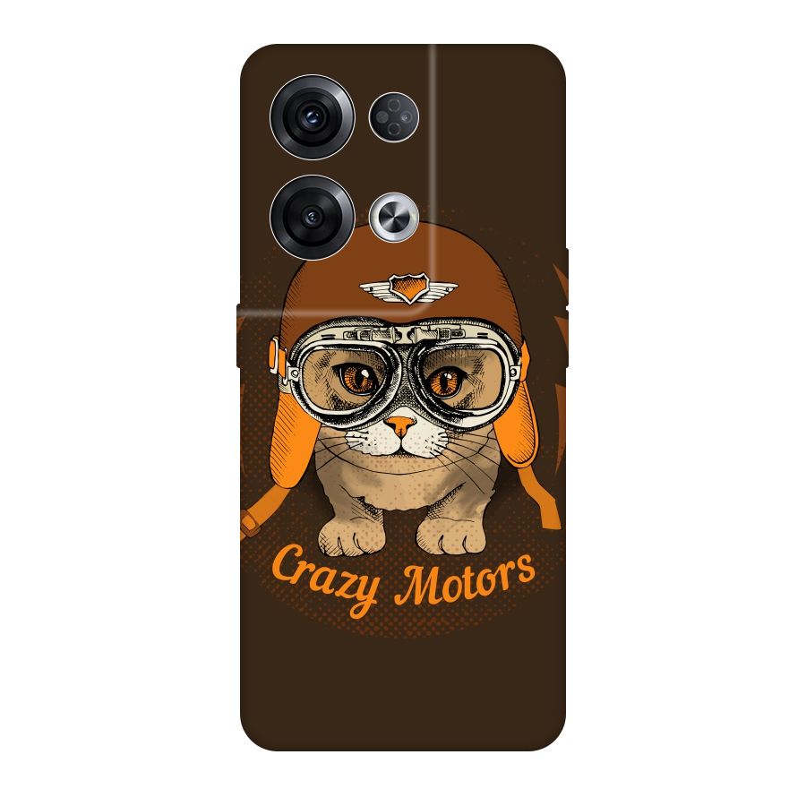 Crazy cat Original Polycarbonate Back Case for Oppo Reno8 Pro 5G