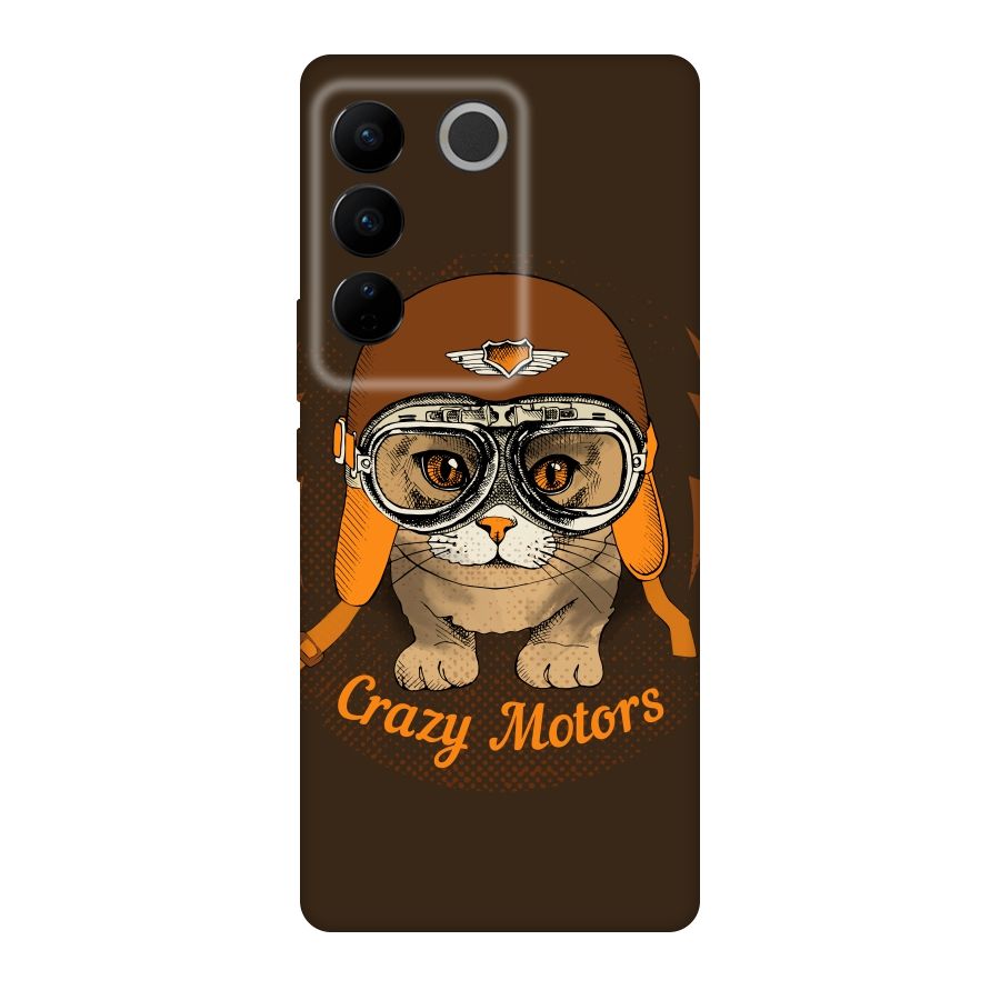 Crazy cat Original Polycarbonate Back Case for Vivo V27
