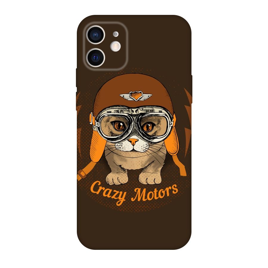 Crazy cat Original Polycarbonate Back Case for iPhone 12