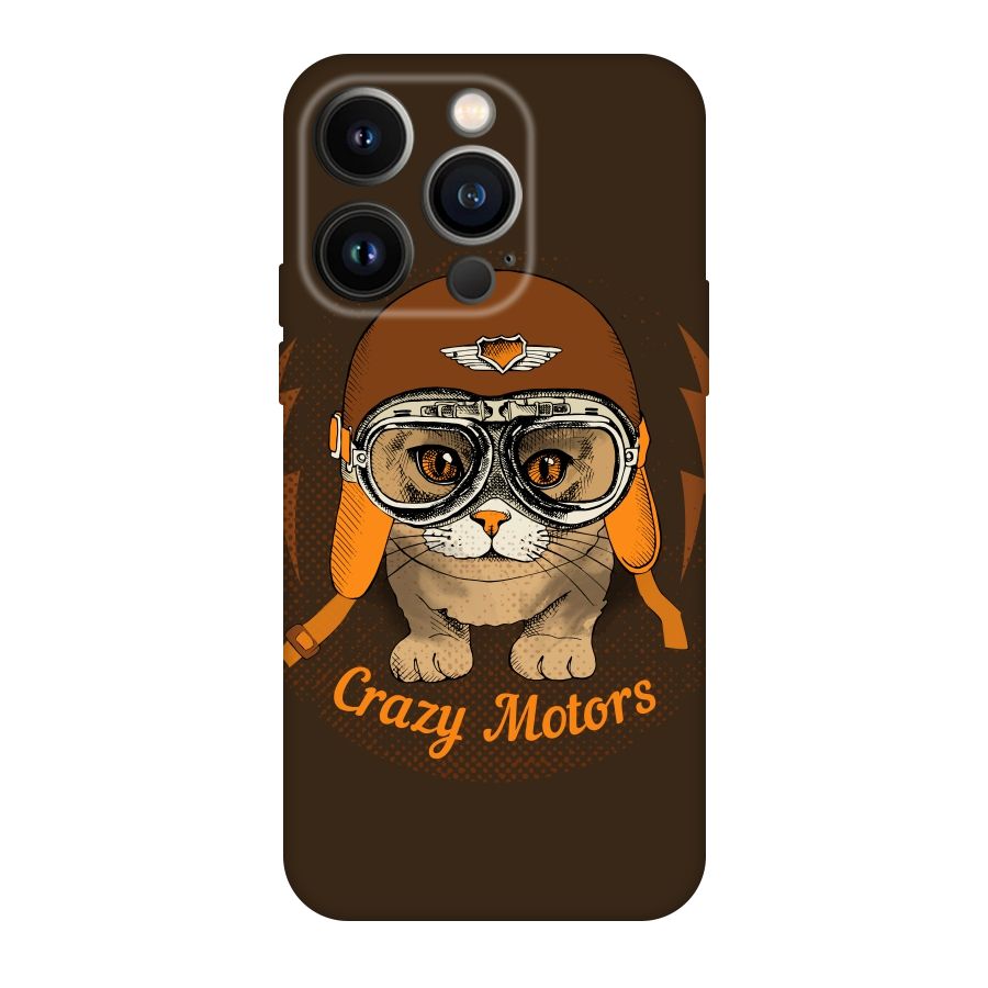 Crazy cat Original Polycarbonate Back Case for iPhone 14 Pro