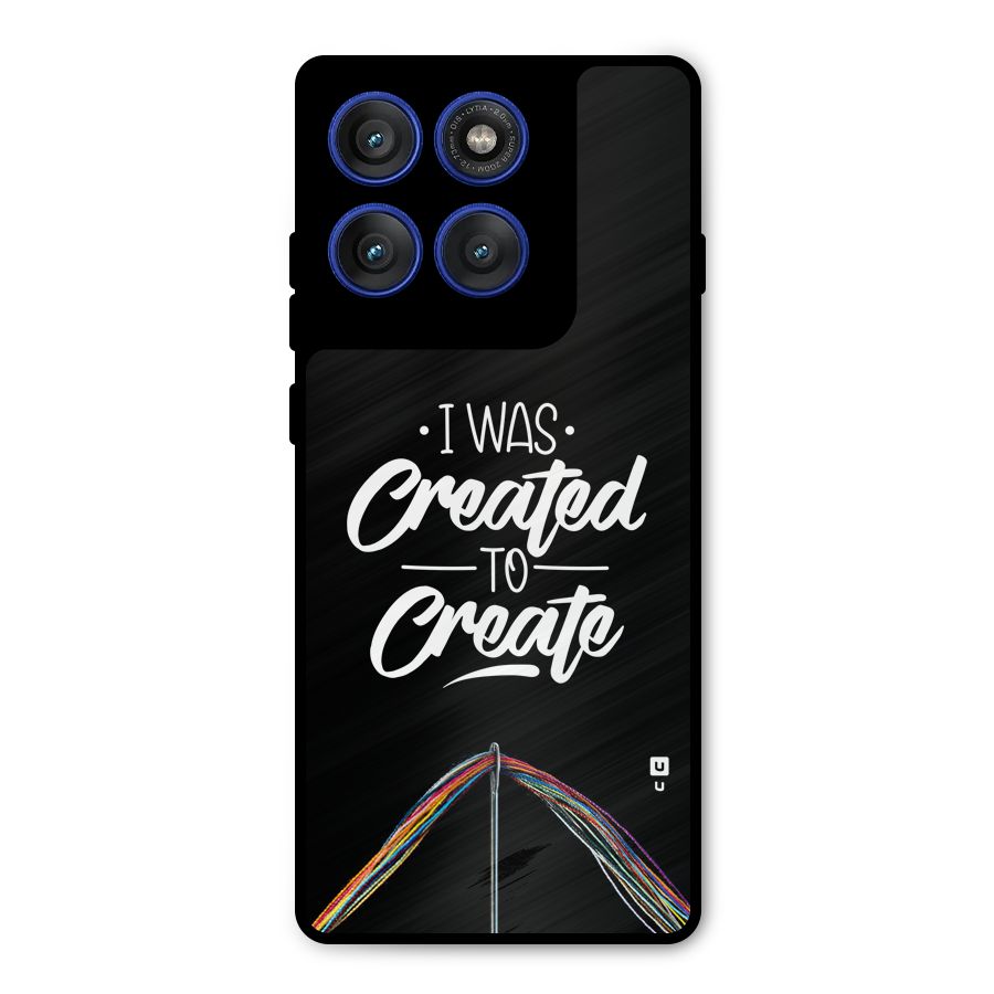 Created to Create Metal Back Case for Motorola Edge 60 Pro
