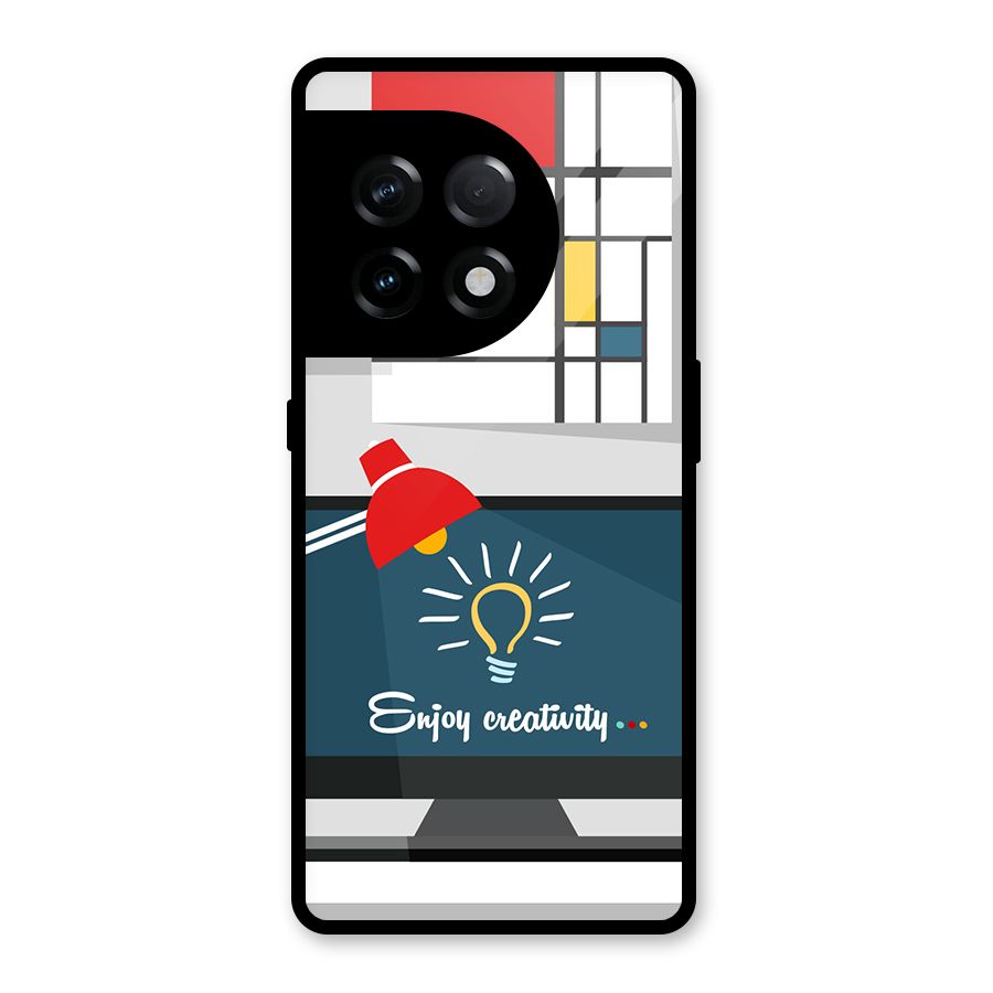 Creative Workspace Design Glass Back Case for OnePlus 11R