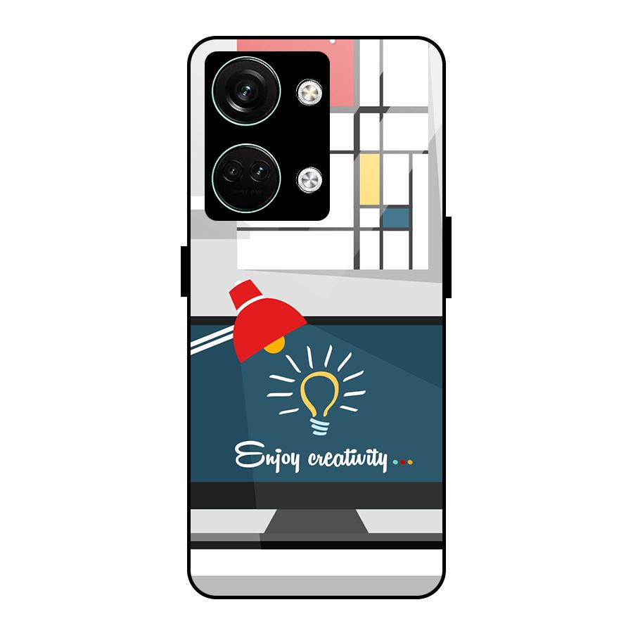 Creative Workspace Design Glass Back Case for Oneplus Nord 3