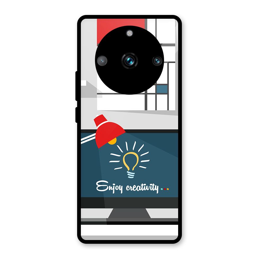 Creative Workspace Design Glass Back Case for Realme 11 Pro