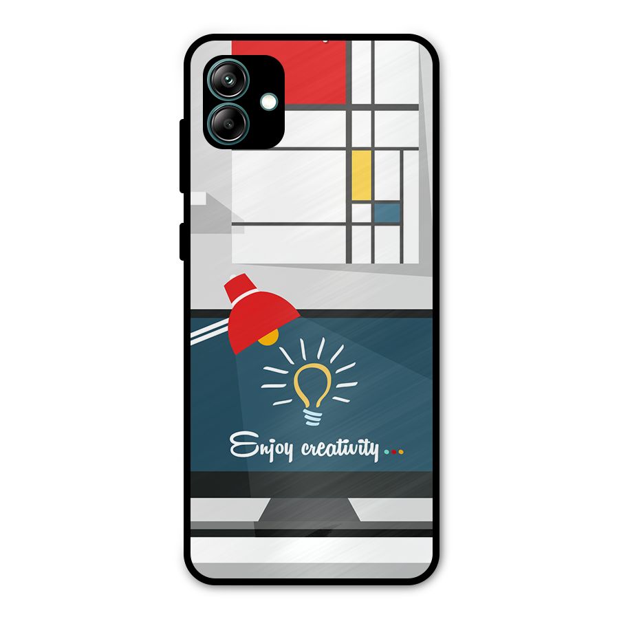 Creative Workspace Design Metal Back Case for Galaxy A04