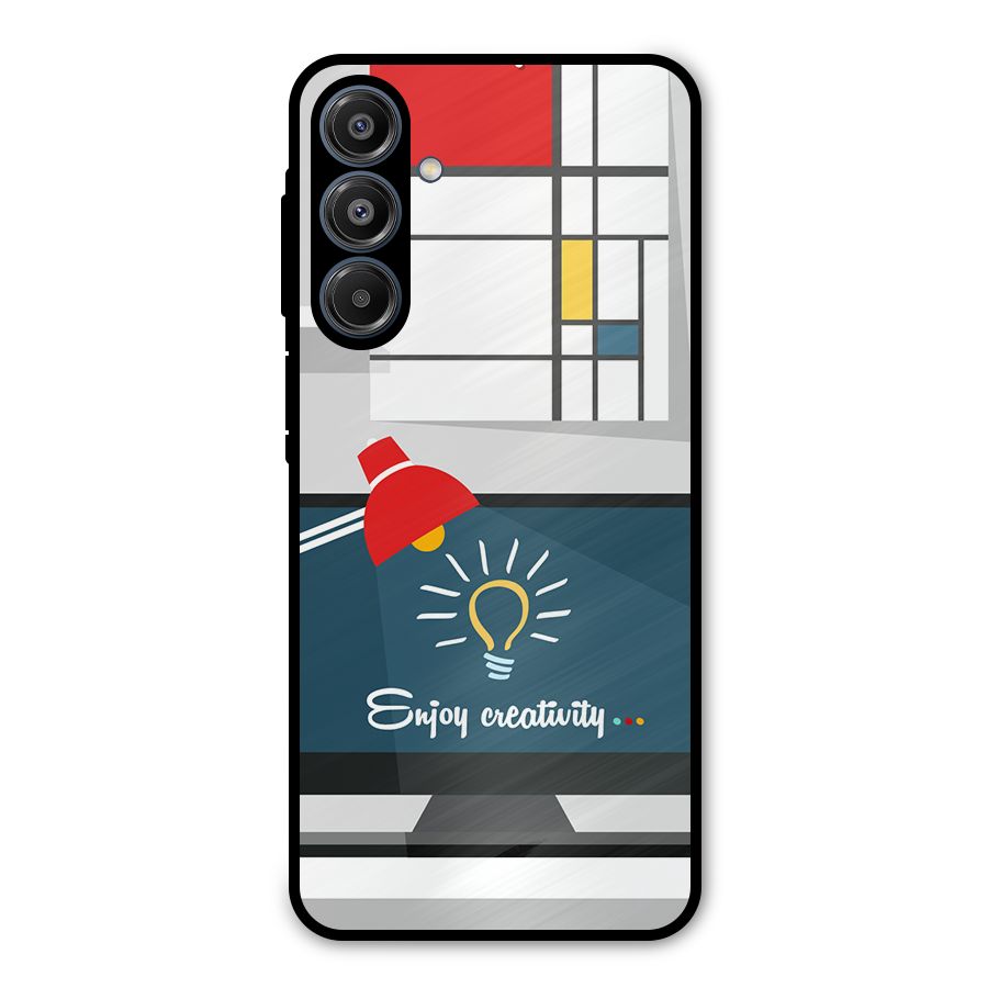 Creative Workspace Design Metal Back Case for Galaxy A16 5G