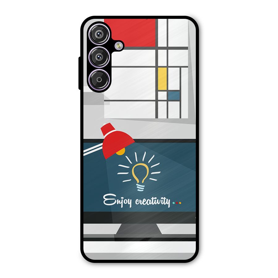 Creative Workspace Design Metal Back Case for Galaxy M15