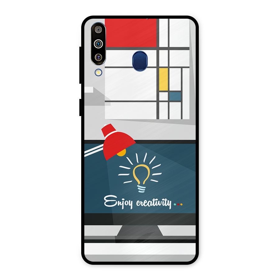 Creative Workspace Design Metal Back Case for Galaxy M30