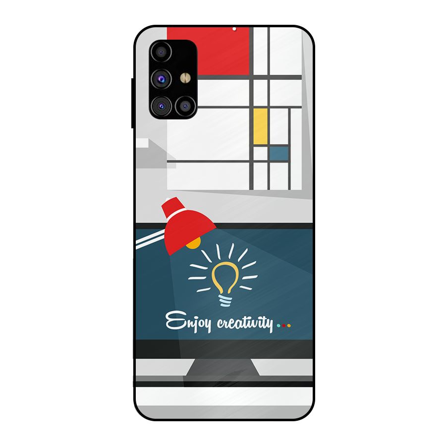 Creative Workspace Design Metal Back Case for Galaxy M31s