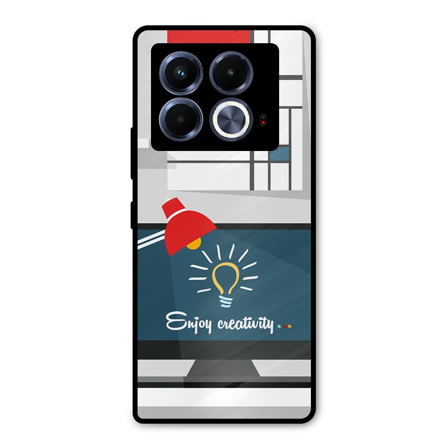 Creative Workspace Design Metal Back Case for Infinix Note 40 5G