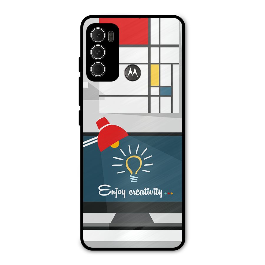 Creative Workspace Design Metal Back Case for Moto G60