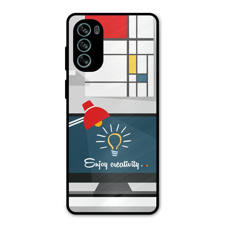 Creative Workspace Design Metal Back Case for Moto G62