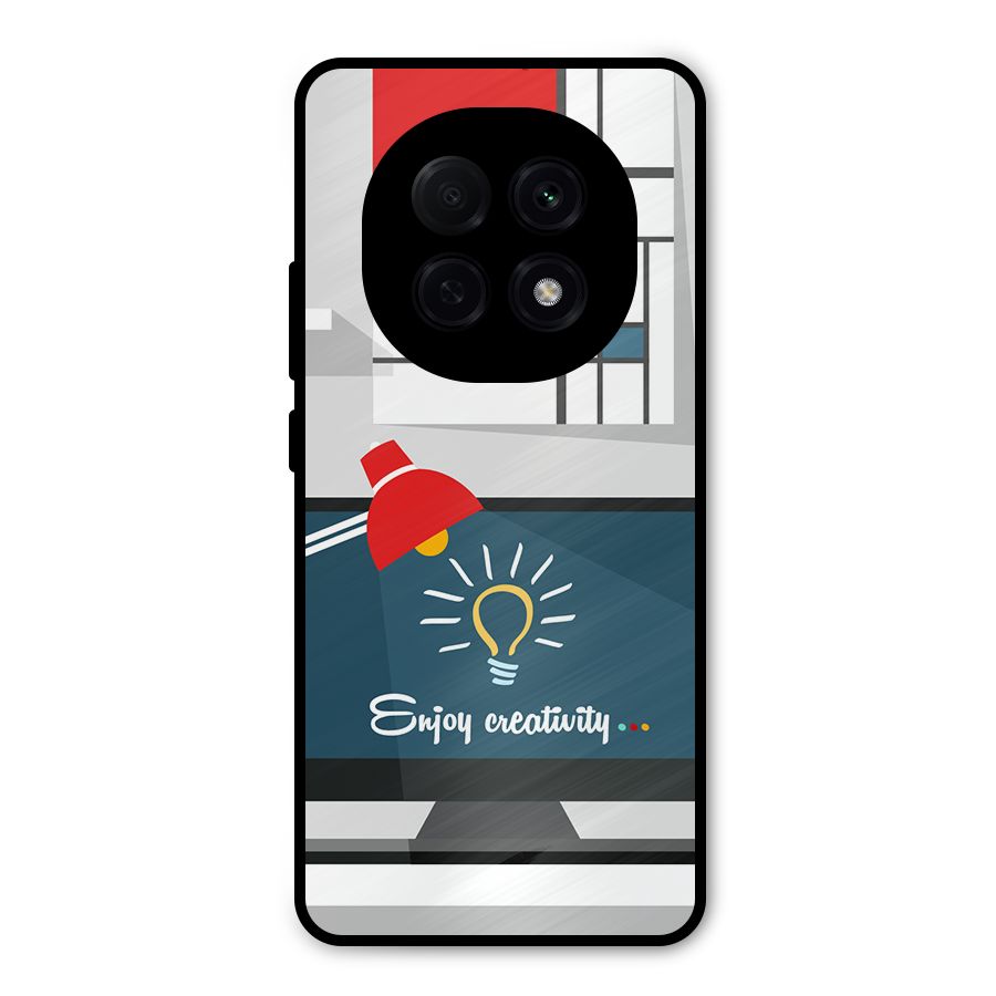 Creative Workspace Design Metal Back Case for Oppo F29 Pro