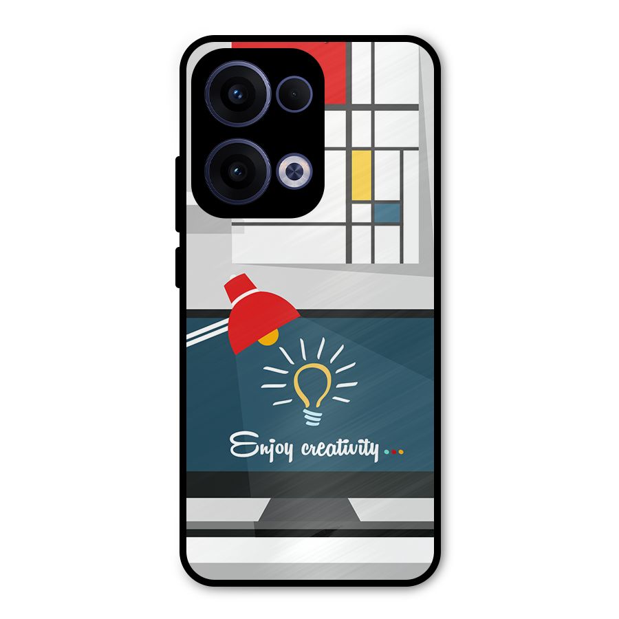 Creative Workspace Design Metal Back Case for Oppo Reno13
