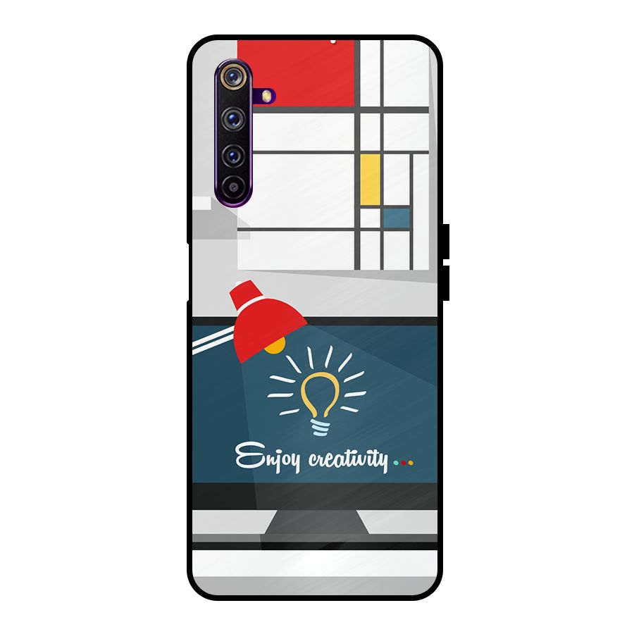 Creative Workspace Design Metal Back Case for Realme 6 Pro