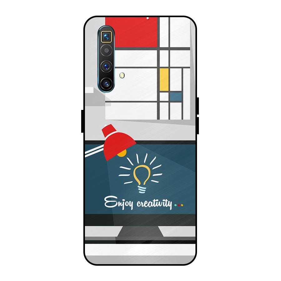 Creative Workspace Design Metal Back Case for Realme X3 SuperZoom