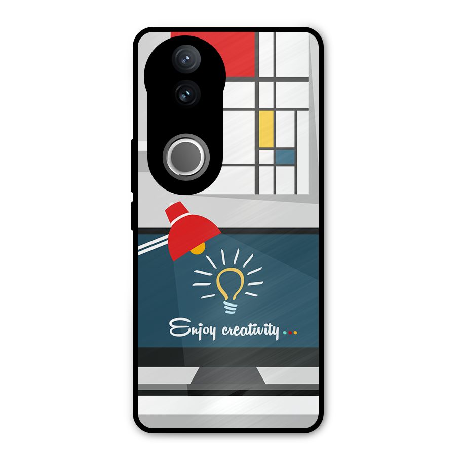 Creative Workspace Design Metal Back Case for Vivo V50e