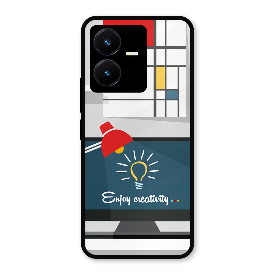 Creative Workspace Design Metal Back Case for Vivo Y22