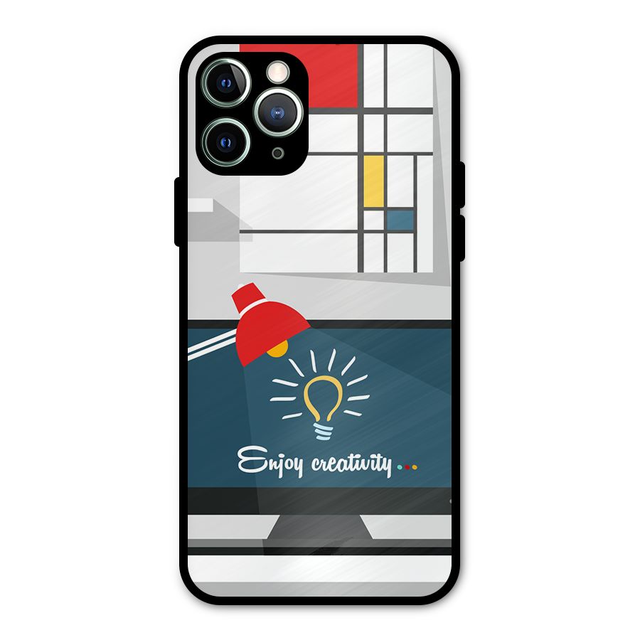 Creative Workspace Design Metal Back Case for iPhone 11 Pro Max