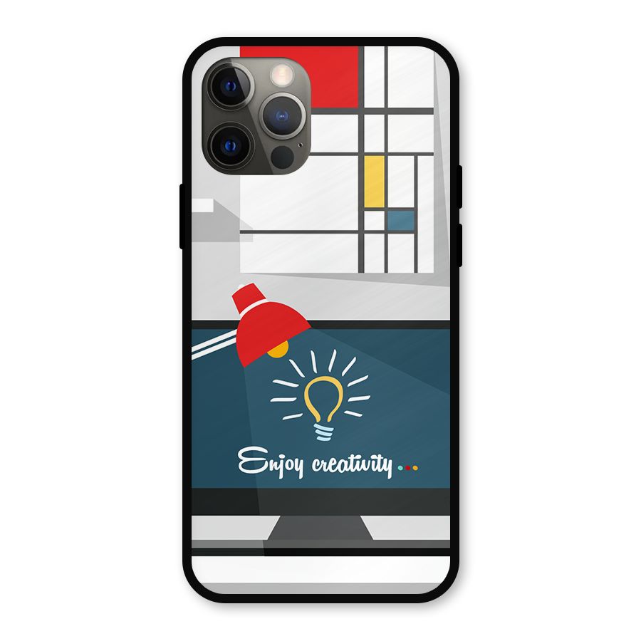 Creative Workspace Design Metal Back Case for iPhone 12 Pro