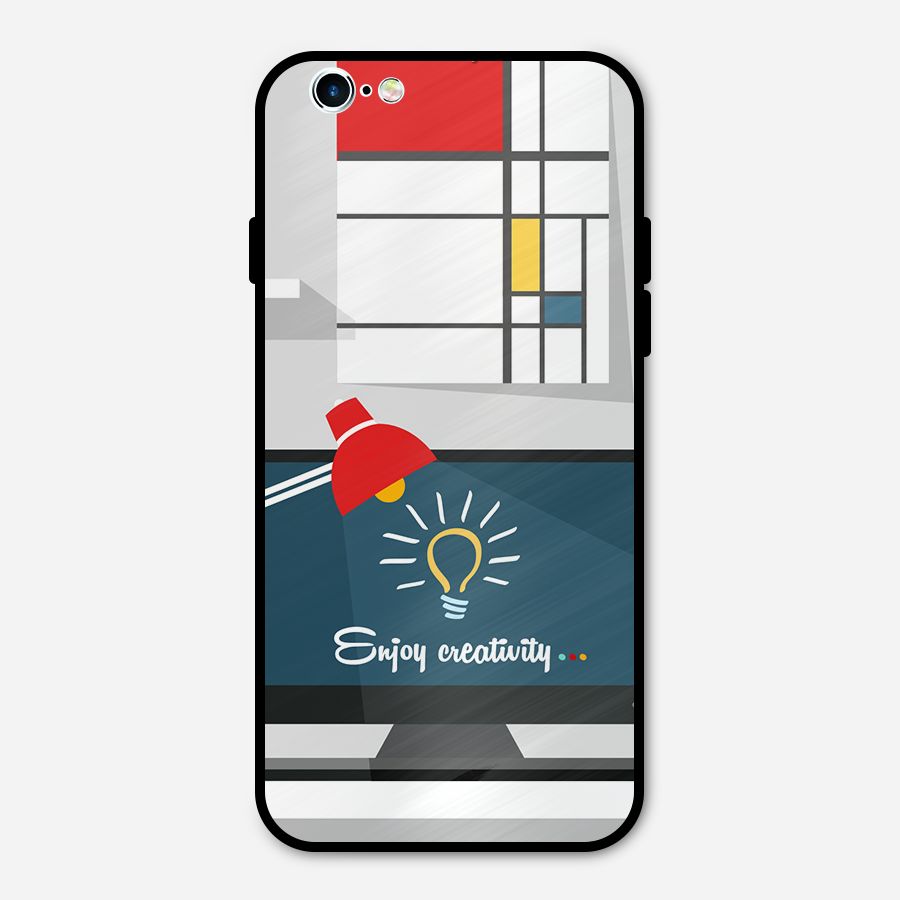 Creative Workspace Design Metal Back Case for iPhone 6 6s