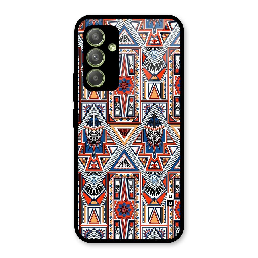Creative Aztec Art Glass Back Case for Galaxy A54