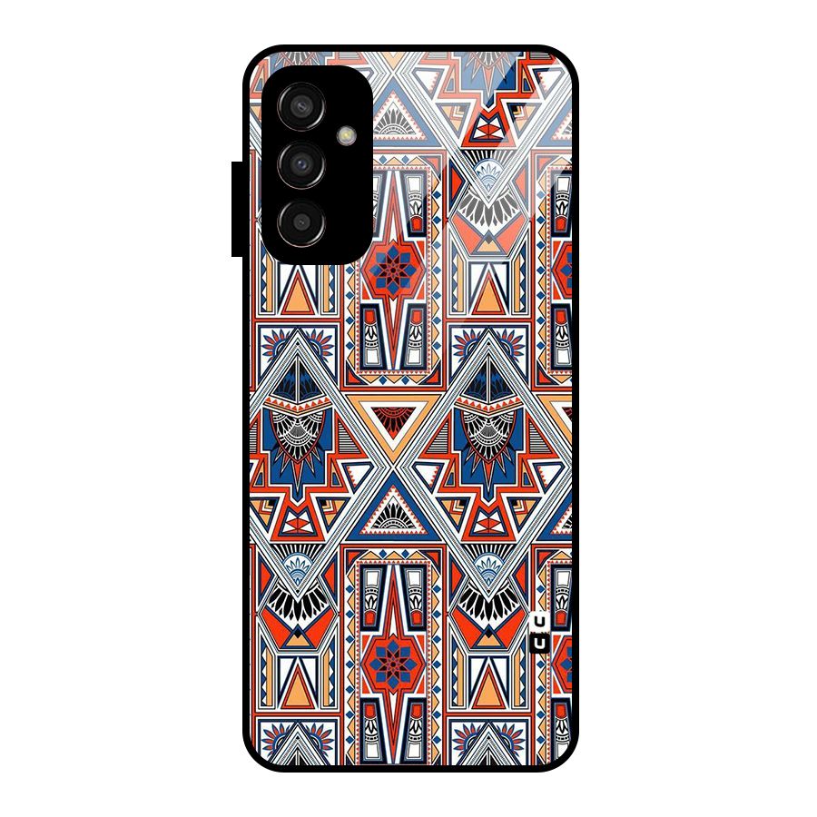 Creative Aztec Art Glass Back Case for Galaxy F13