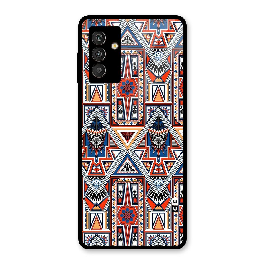 Creative Aztec Art Glass Back Case for Galaxy M13