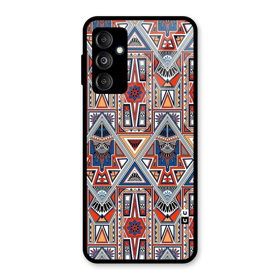 Creative Aztec Art Glass Back Case for Galaxy M14 5G