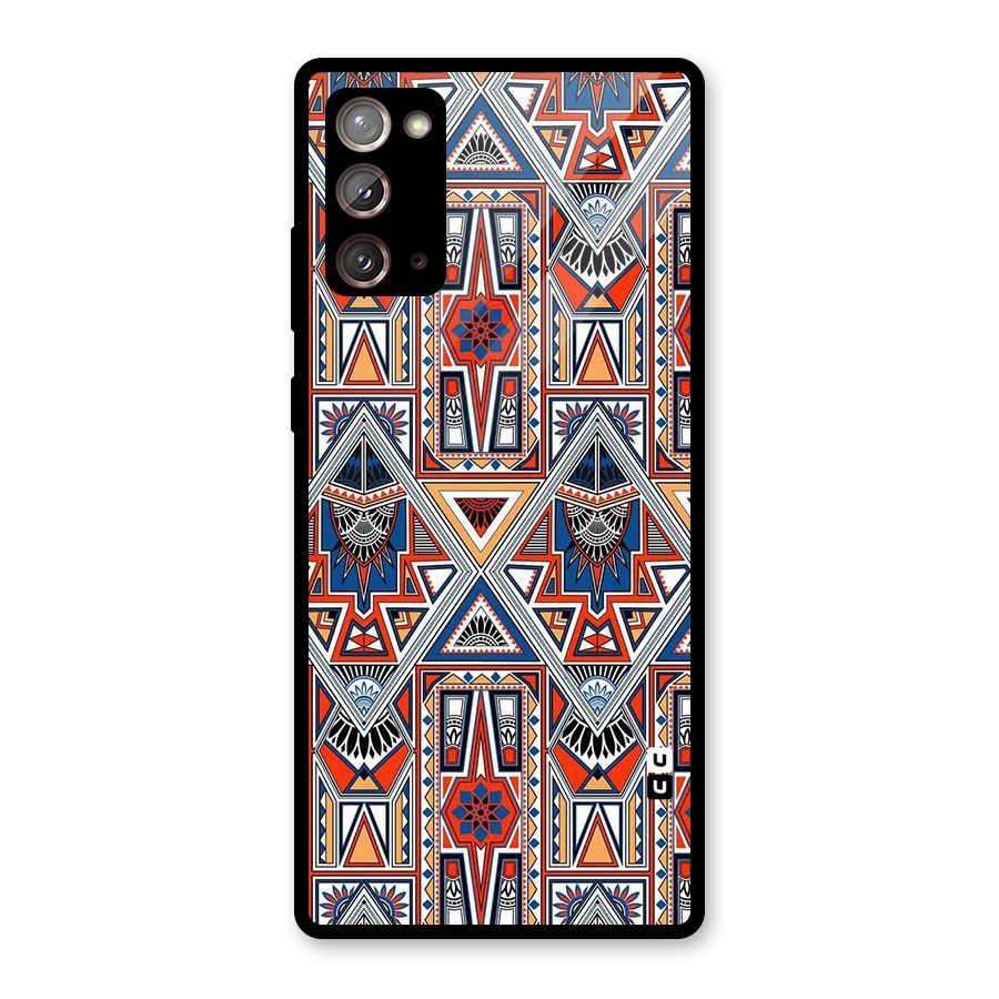 Creative Aztec Art Glass Back Case for Galaxy Note 20