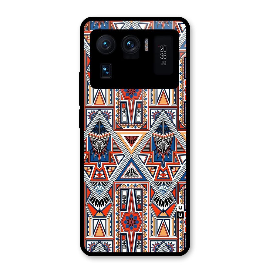 Creative Aztec Art Glass Back Case for Mi 11 Ultra