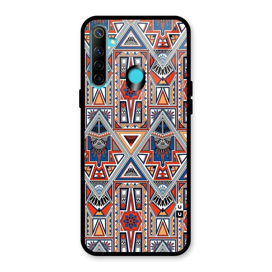 Creative Aztec Art Glass Back Case for Realme 5