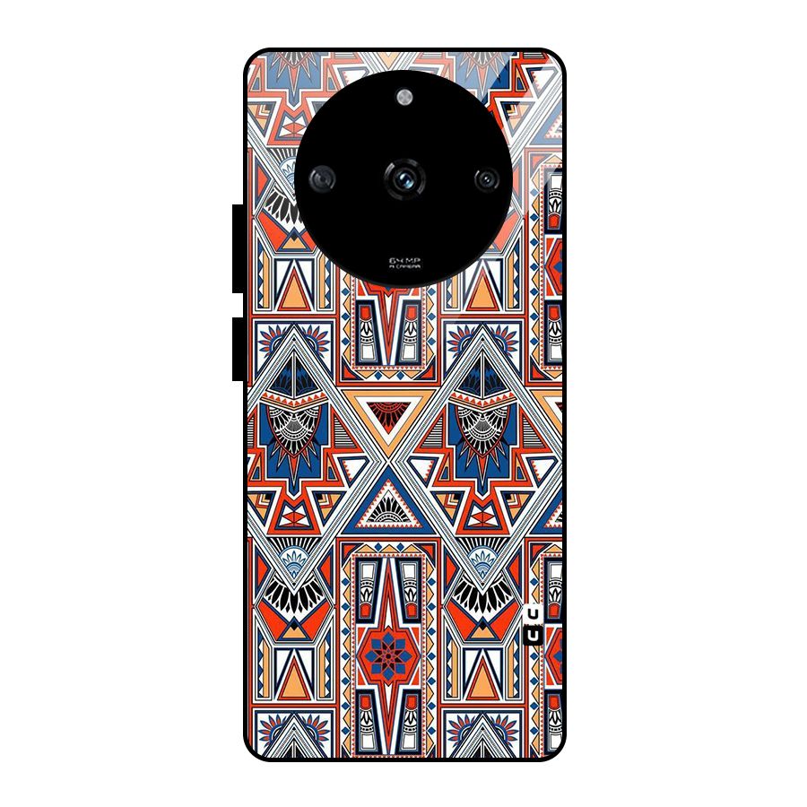 Creative Aztec Art Glass Back Case for Realme Narzo 60 5G