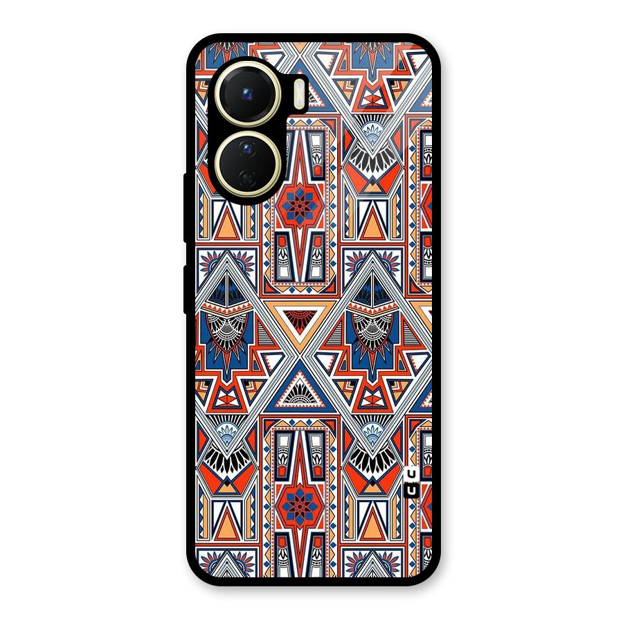 Creative Aztec Art Glass Back Case for Vivo Y16