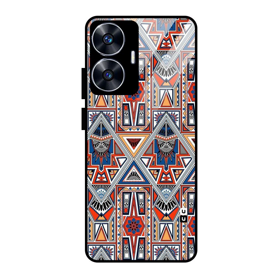 Creative Aztec Art Glass Back Case for realme C55