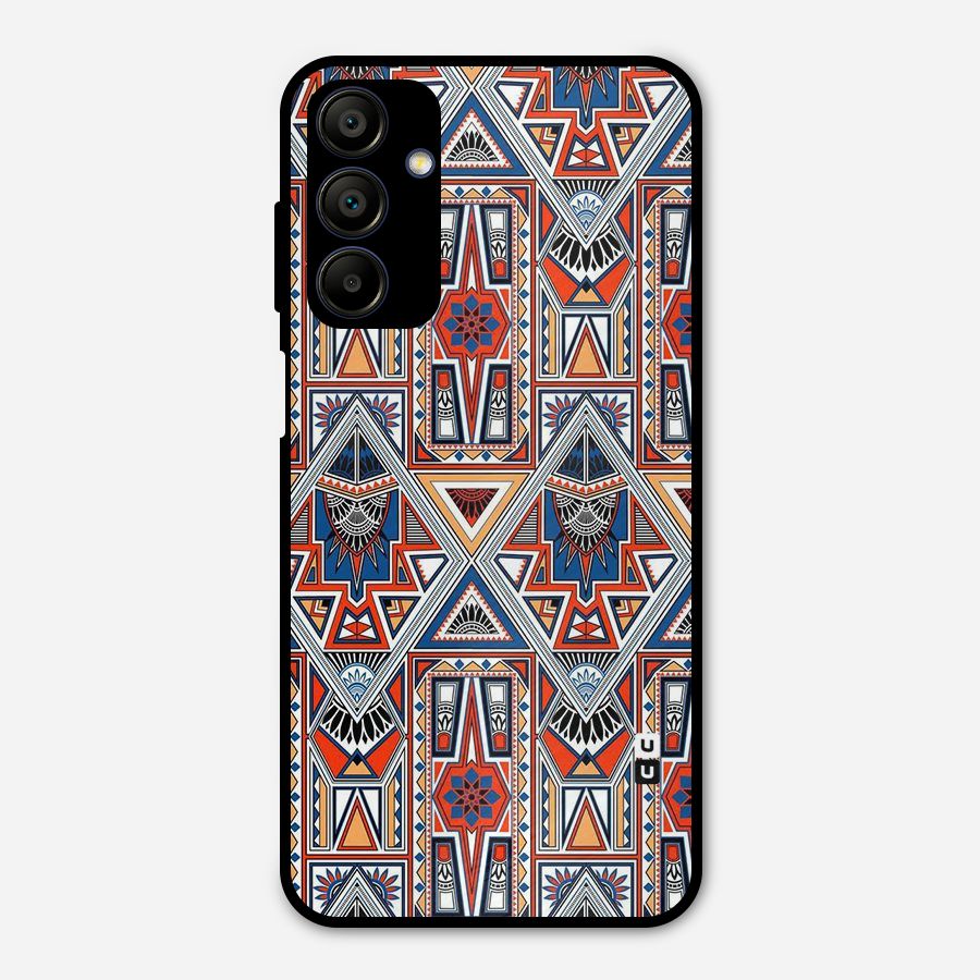 Creative Aztec Art Metal Back Case for Galaxy A15 5G