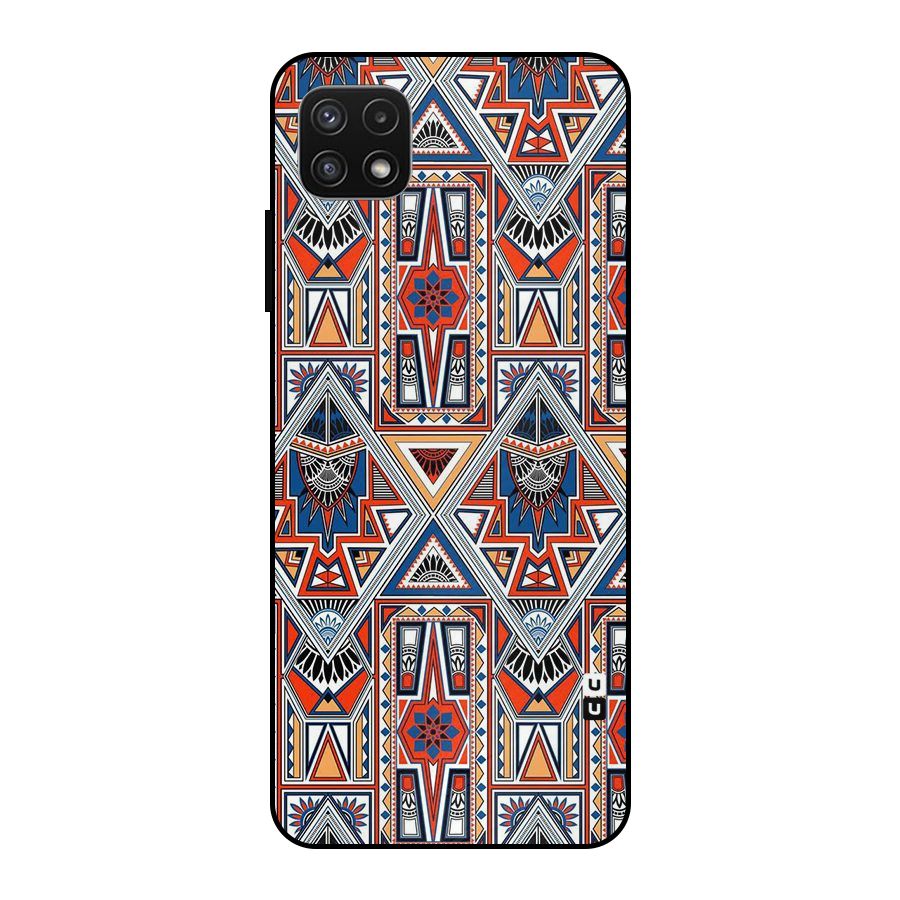Creative Aztec Art Metal Back Case for Galaxy A22 5G