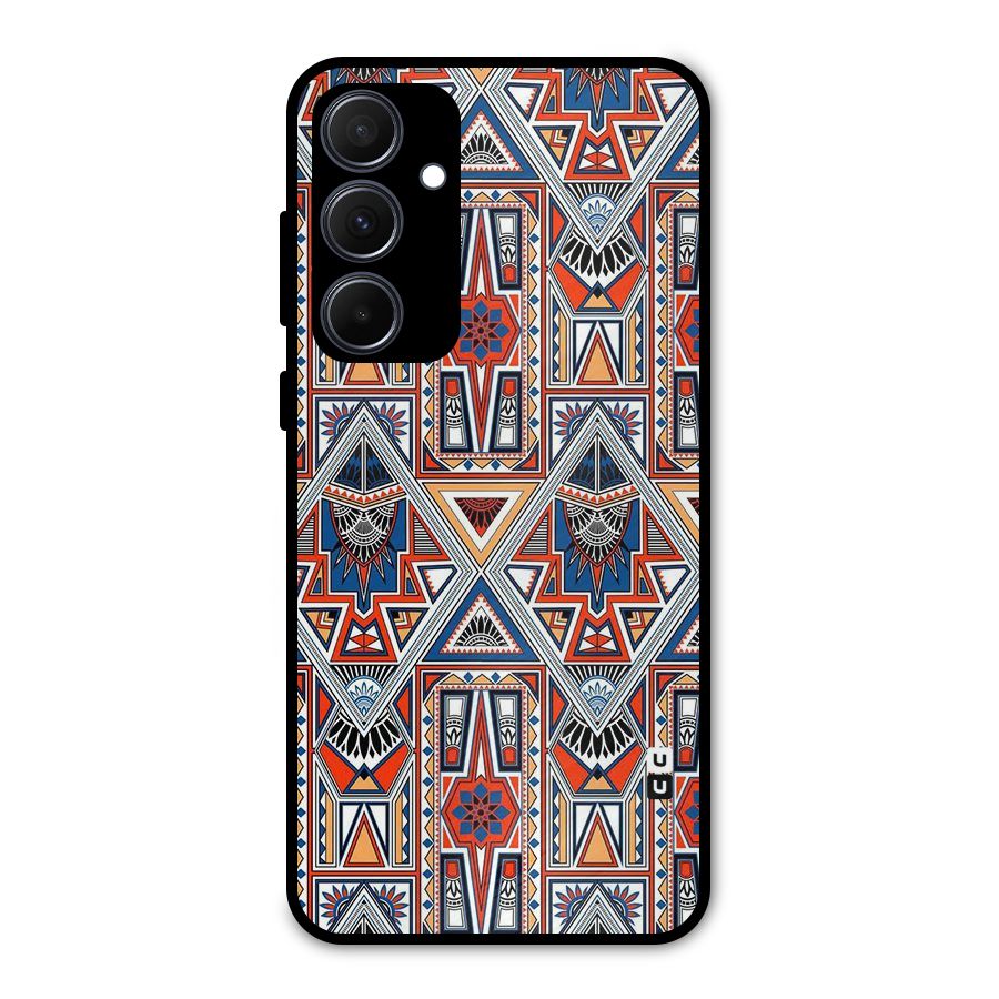 Creative Aztec Art Metal Back Case for Galaxy A35