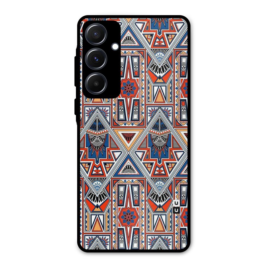 Creative Aztec Art Metal Back Case for Galaxy A55