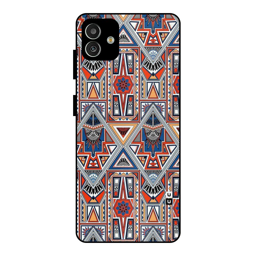 Creative Aztec Art Metal Back Case for Galaxy M13 5G