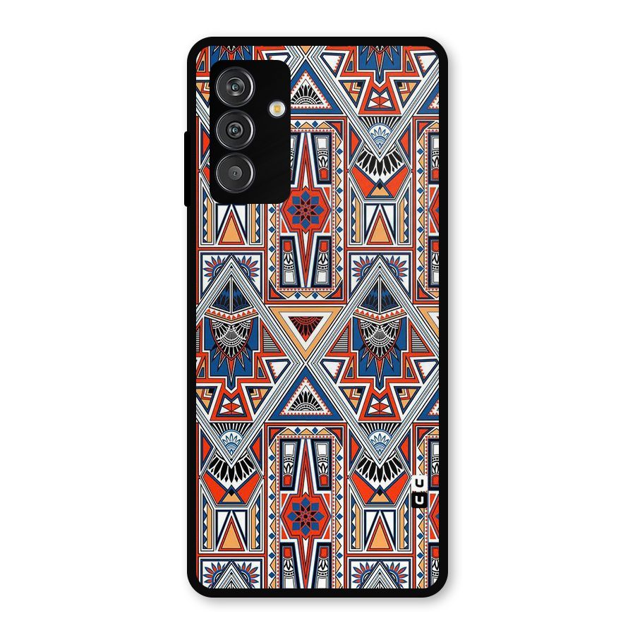 Creative Aztec Art Metal Back Case for Galaxy M14 5G