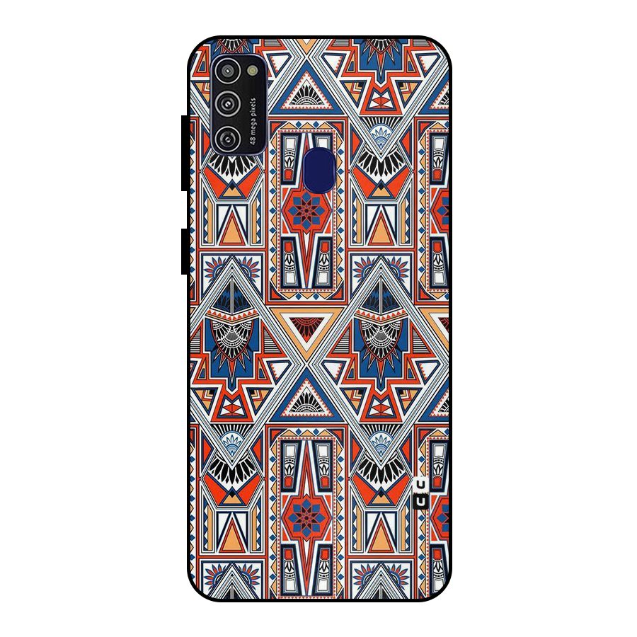 Creative Aztec Art Metal Back Case for Galaxy M21