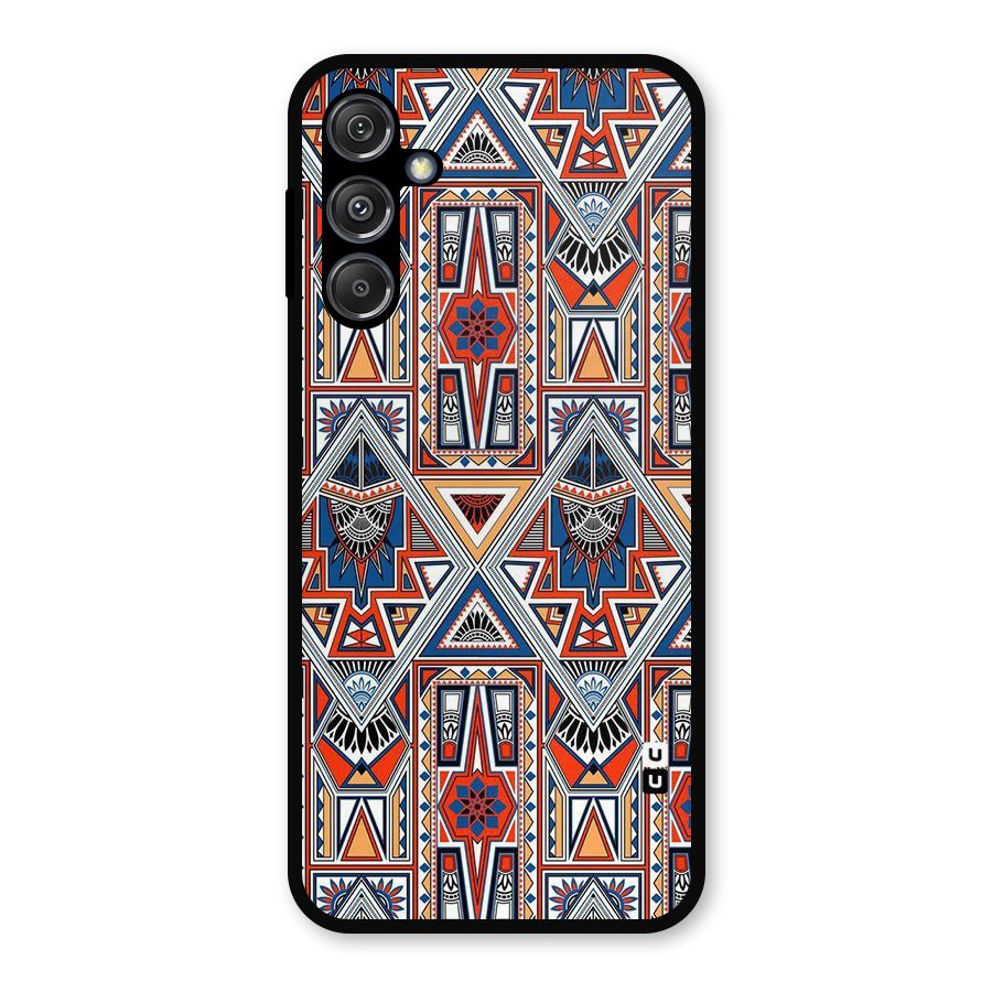 Creative Aztec Art Metal Back Case for Galaxy M34 5G